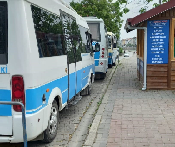 Zonguldak'ın Devrek ilçesinde yaya yoluna yapılan dolmuş durağı tepki çekiyor.