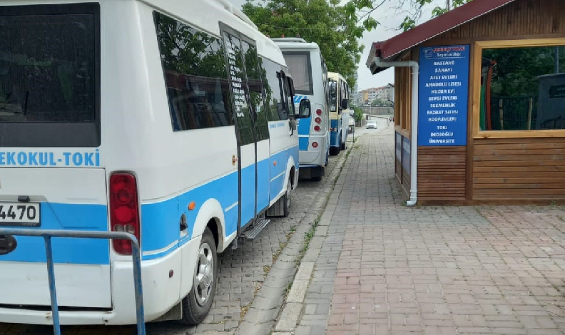 Zonguldak'ın Devrek ilçesinde yaya yoluna yapılan dolmuş durağı tepki çekiyor.