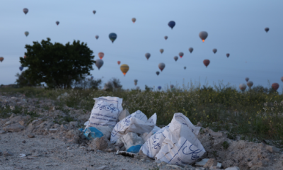 Kapadokya çöple kaplandı