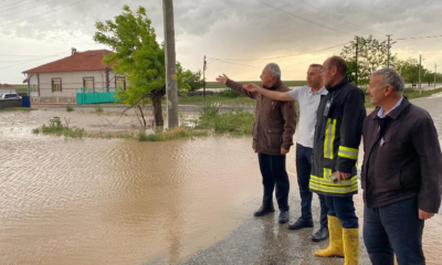 Kulu’da şiddetli yağmur ve dolu yağışı