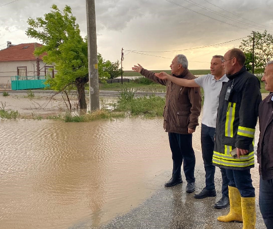 Kulu’da şiddetli yağmur ve dolu yağışı