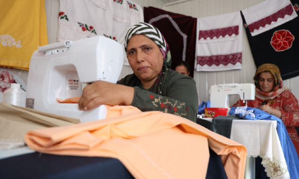 afetzede kadınlar, ilmek ilmek stres atıyorlar